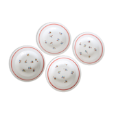 Hollow plates, Ceranord, Semi Porcelaine Française of the late 50s