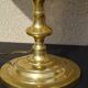 Copper candlesticks adapted as bedside lamps, the pair.