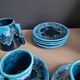 Vallauris blue coffee set - 22 pieces