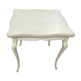 Square wooden painted and patinated table