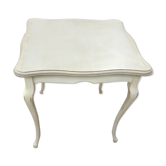 Square wooden painted and patinated table