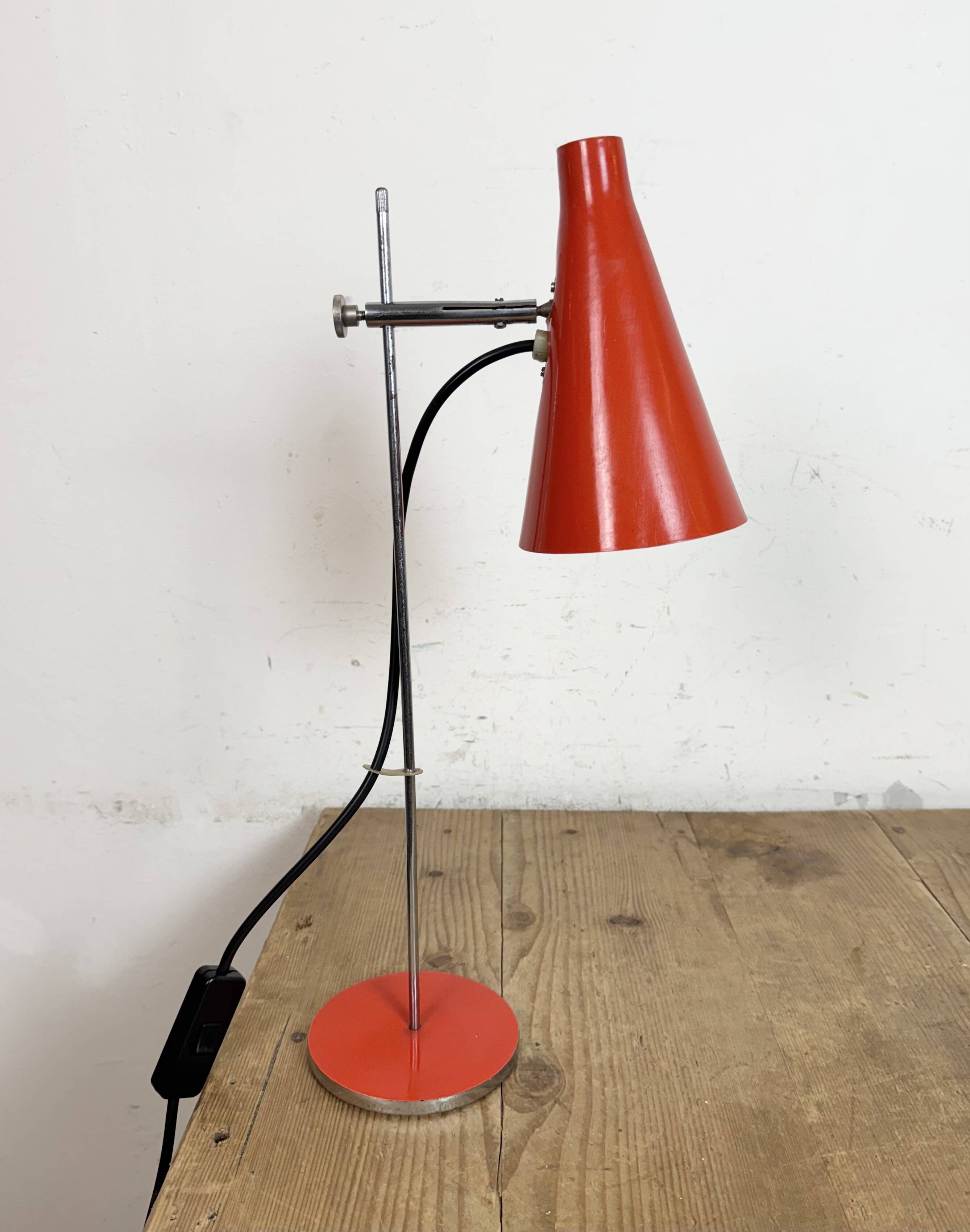 Vintage Red Table Lamp , 1970s