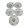 Lot de 5 assiettes creuses Salins décor oiseaux
