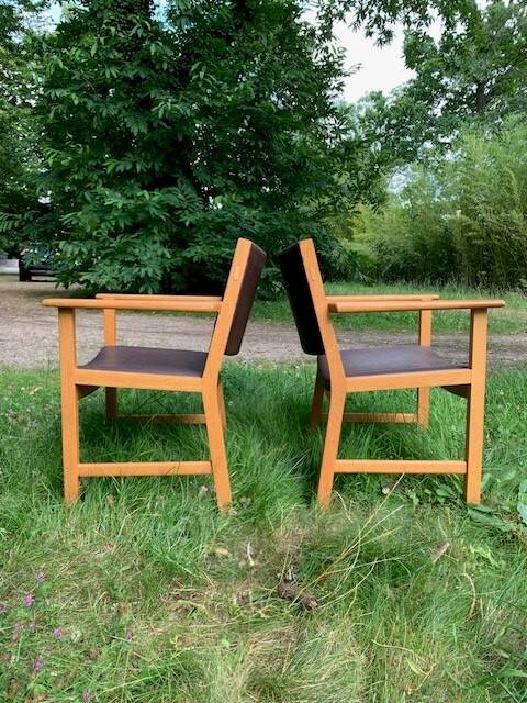 2 Hans Wegner armchairs - Denmark 1960s
