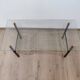 Coffee table brass glass vintage 50s