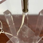 Vintage lamp by David Lange, crystal model in plexiglass.