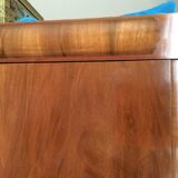 Three-door wardrobe in solid walnut
