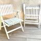 Pair of vintage wooden garden armchairs by r.gleizes