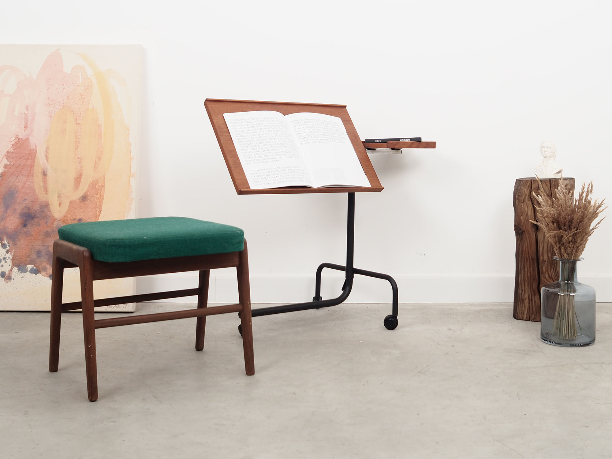 Teak music stand, Danish design, 1980s, production: Denmark