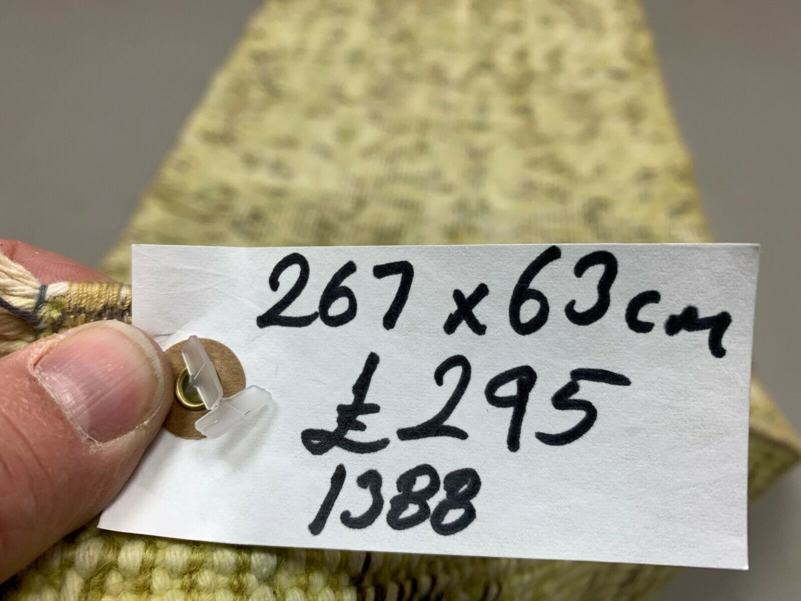 Distressed Turkish Narrow Runner 267x63 cm wool Vintage rug, Overdyed Yellow