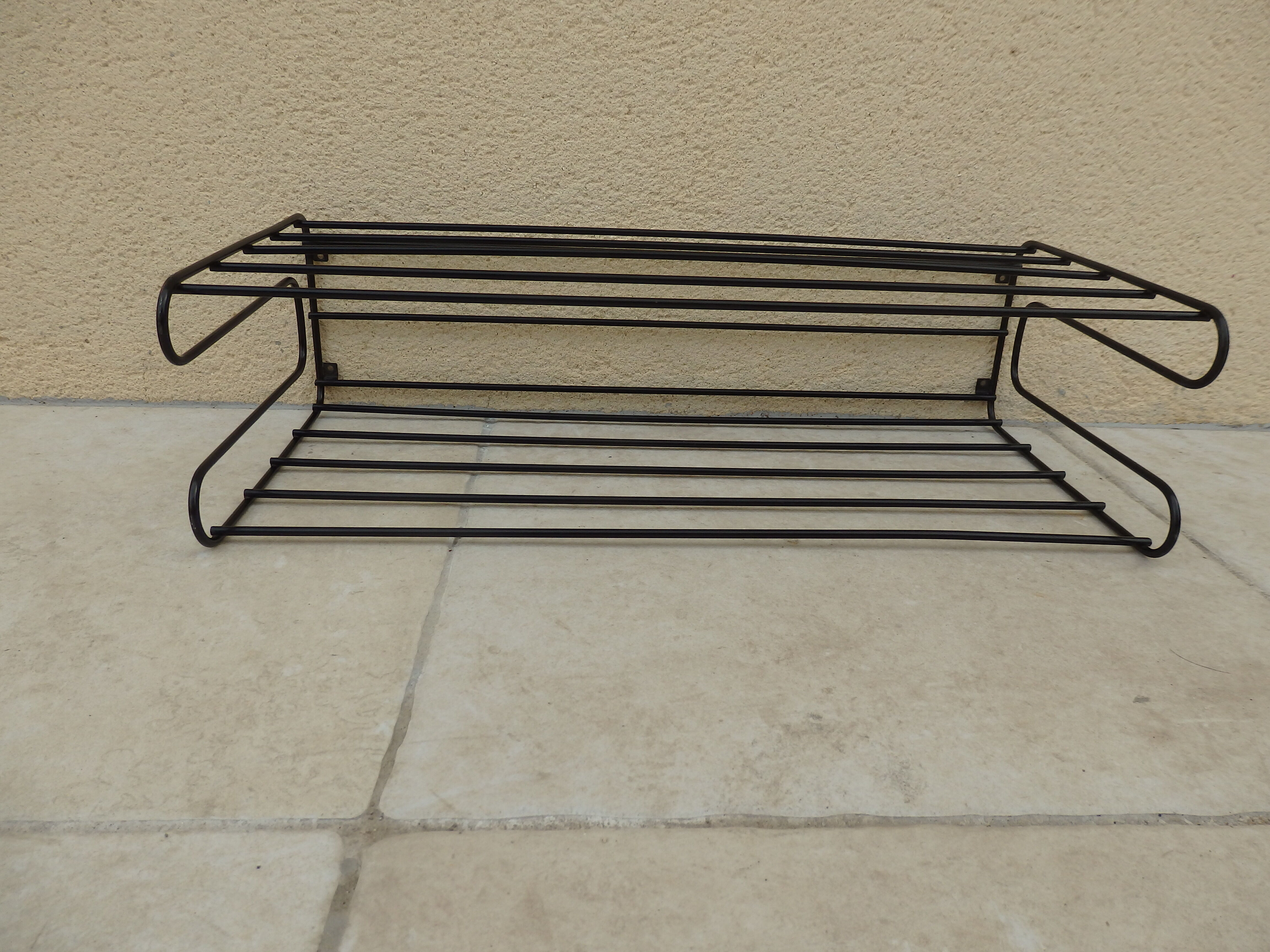 Wall shelf metal black IKEA vintage year 80 design