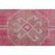Vintage Turkish Oushak Handmade Wool Cotton Pink Runner Rug 86x306