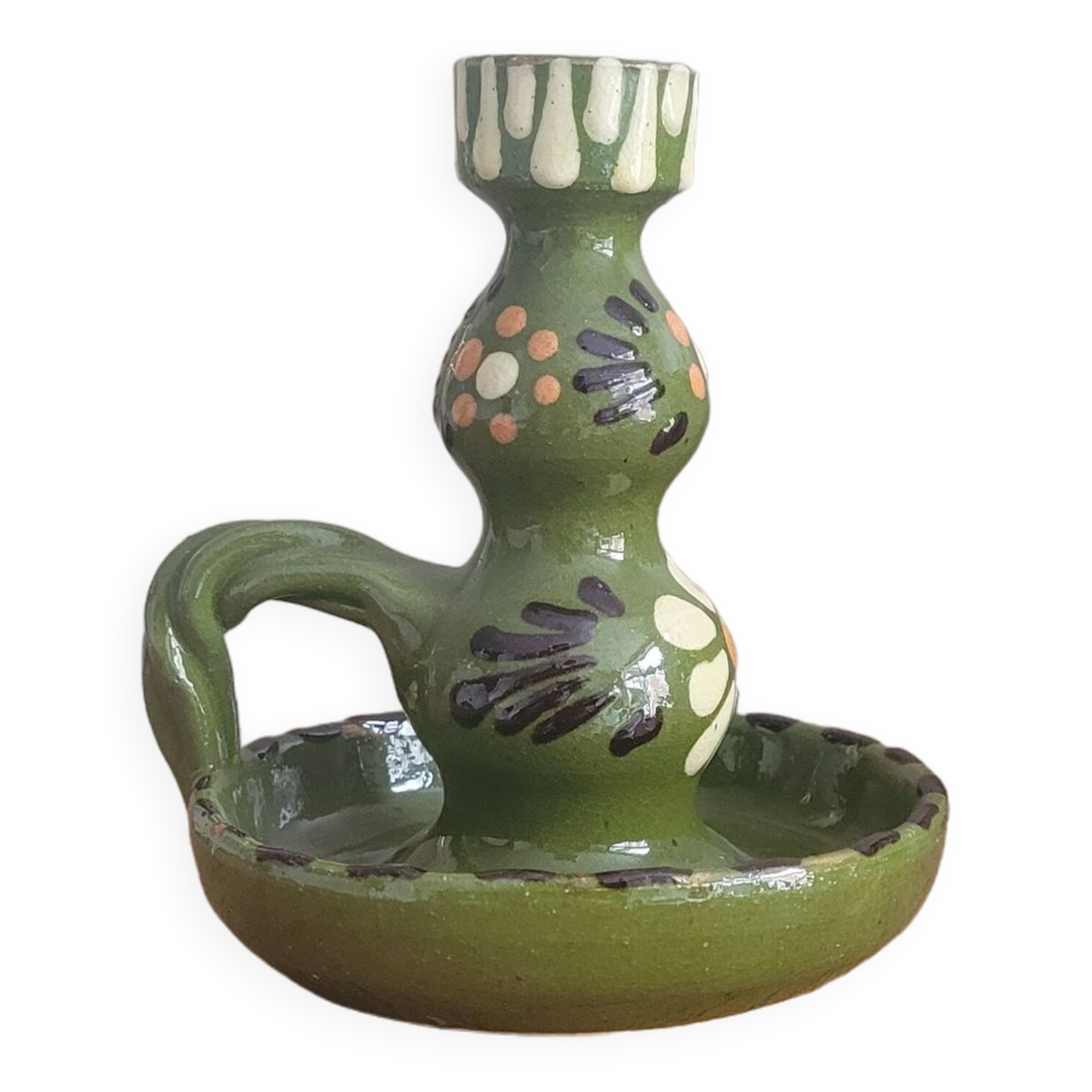 La Redoute x Selency ceramic candle holder 03 green