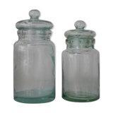 Lot de 2 bocaux en verre