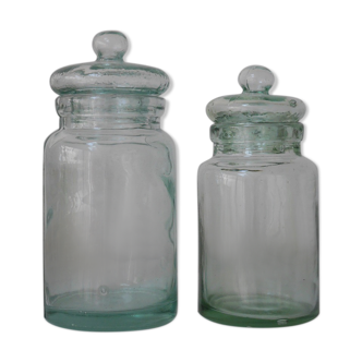 Lot de 2 bocaux en verre