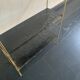 Vintage 1960 String wall shelf black gold - 58 x 49 cm