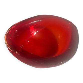 Vintage red Murano tidy