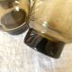 Vintage high glasses in smoked glass
