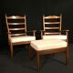 Pair of armchairs and foot rest 20th century