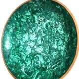 Malachite cut and brass, circa 1970