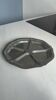 Round compartmentalised stainless steel tray – Vintage design serving tray