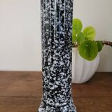 Black and white terrazzo porcelain vase
