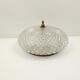 Vintage round ceiling lamp in glass and brass – Diameter 30 cm