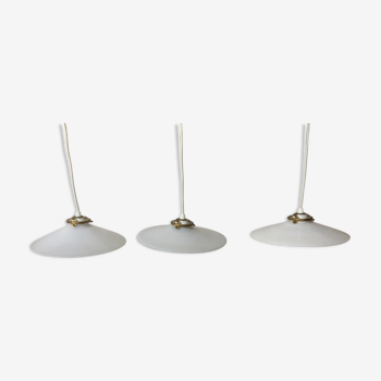 Lot de 3 suspensions en opaline