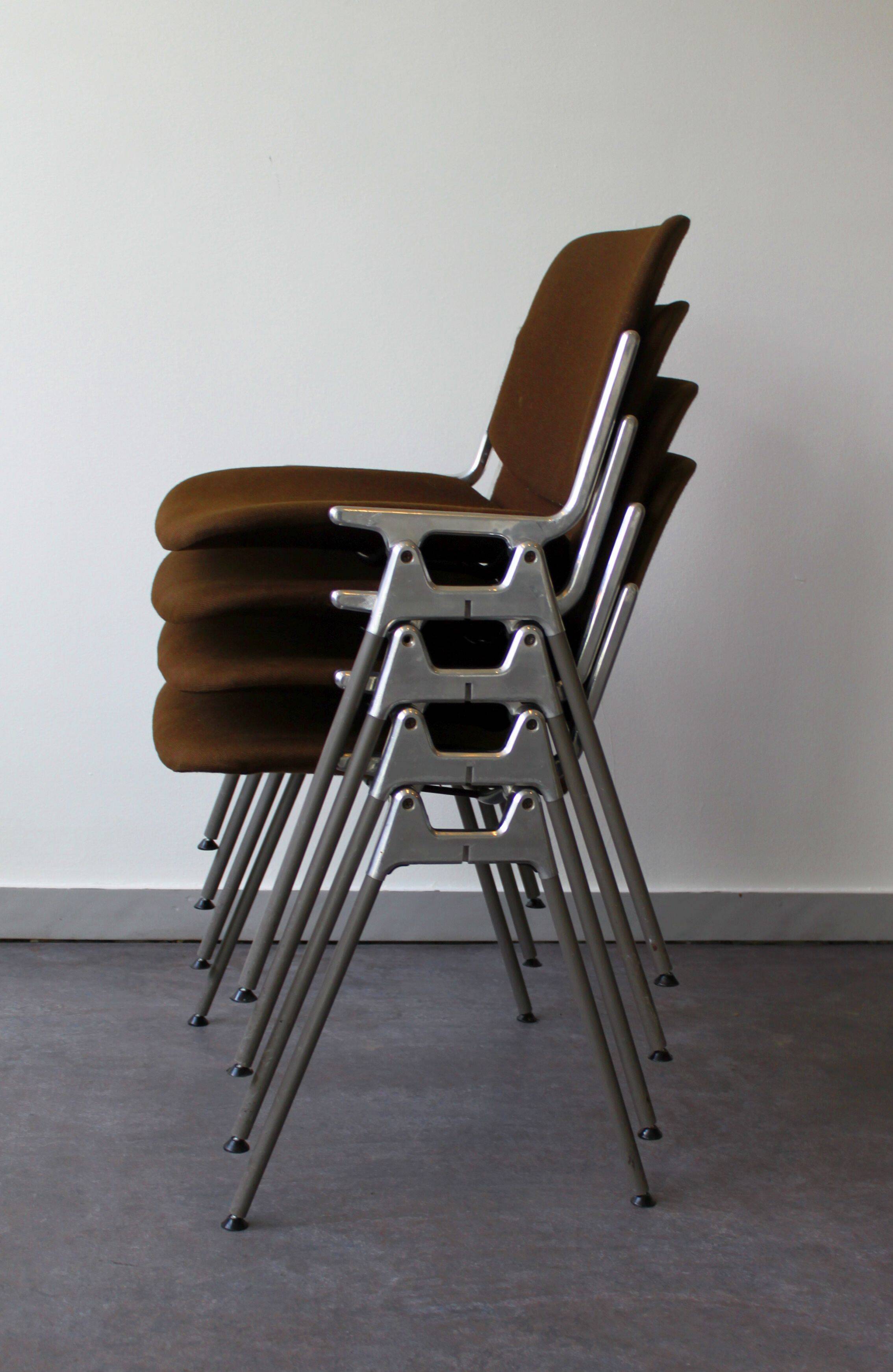 Set of 4 DSC 106 chairs by Giancarlo Piretti for Castelli, Italy, 70s