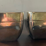 Art Deco silver-plated jewellery box pair