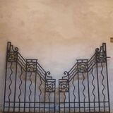 Grilles portail portes anciennes fer forgé XX° Art Déco