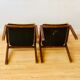 Ensemble de 4 chaises vintage en teck et laine