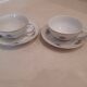 Breakfast set in white porcelain with floral decoration, 1930s.