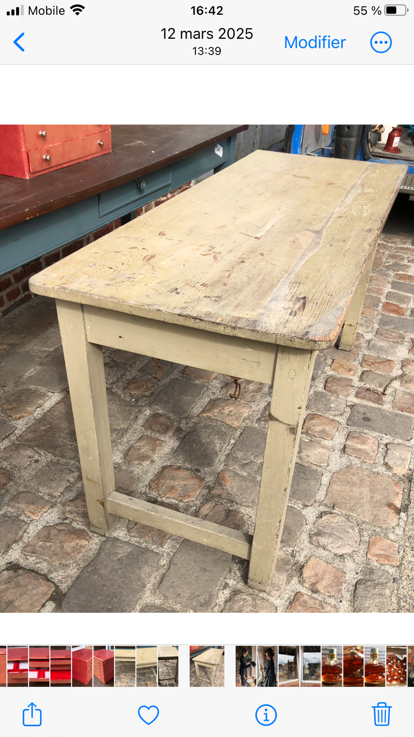 Antique kitchen table
