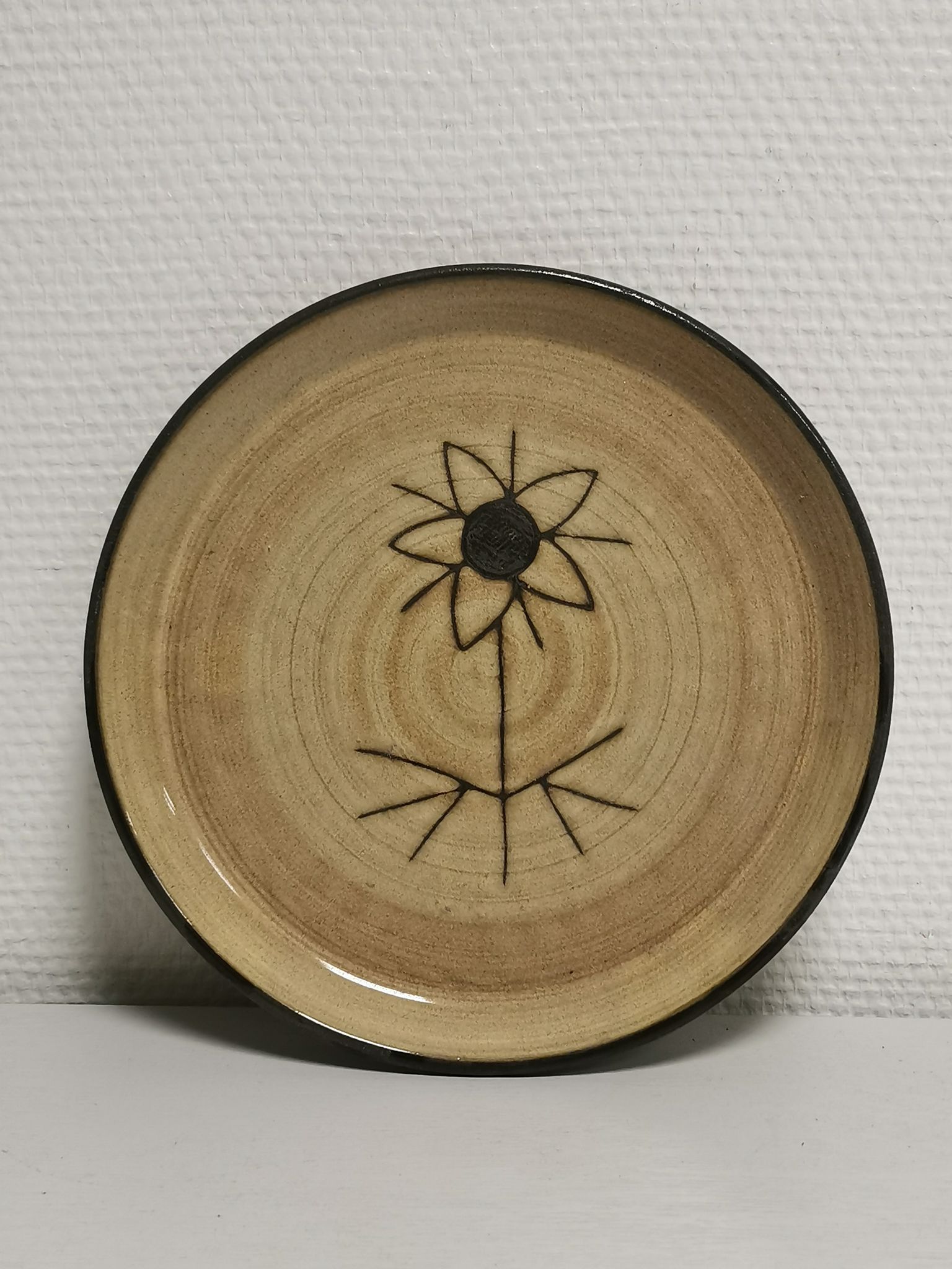 Vintage ceramic plate signed Emile Masson Vallauris