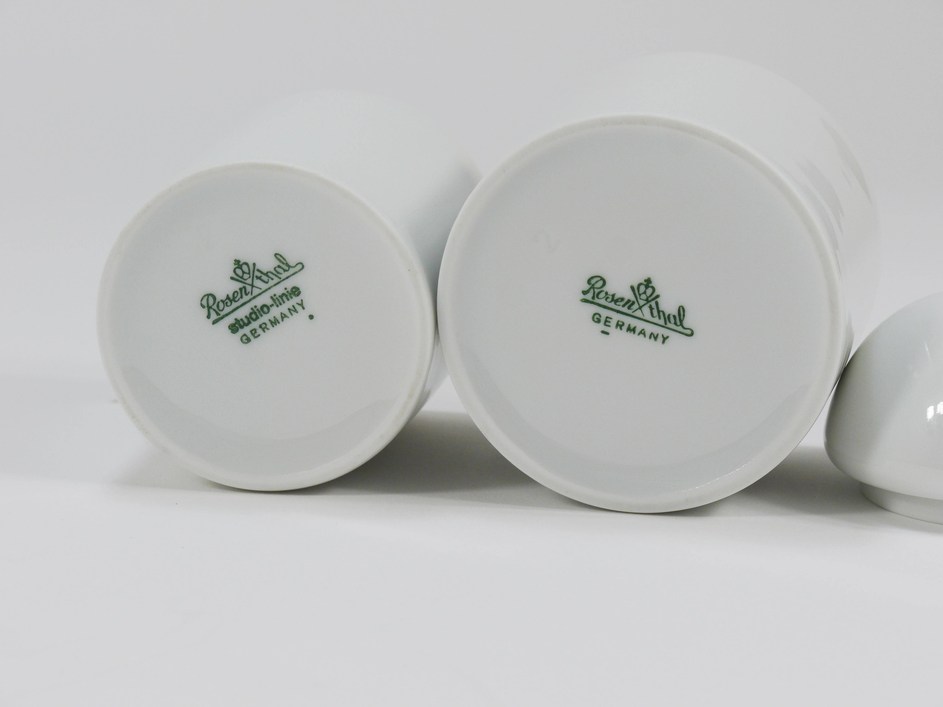 Sugar bowl and creamer postmodern Cupola by Mario Bellini for Rosenthal studio-line