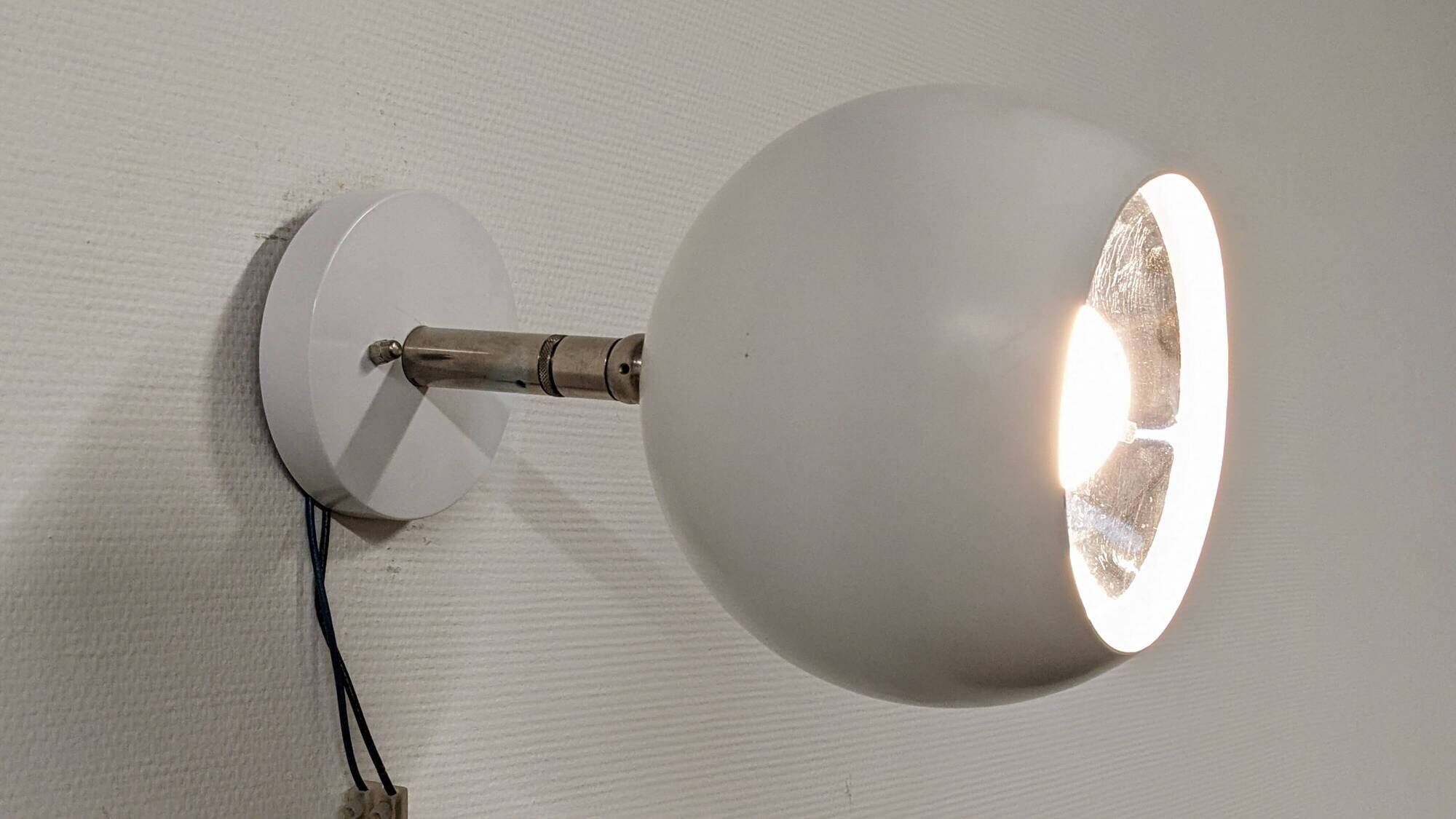 Pair of Eye Ball wall lights Space Age by Raak, Netherlands circa 1970.