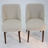 1960s pair of side chairs in bouclé