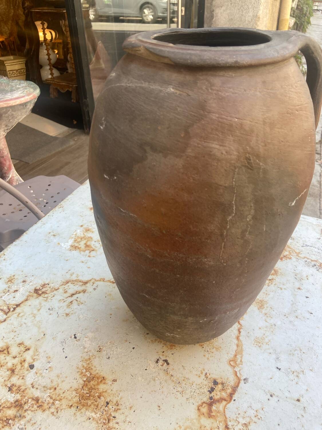 Large old terracotta vase
