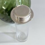 Crystal Glass Decanter, “Kalte Ente”, Vintage Silver-Plated Pitcher