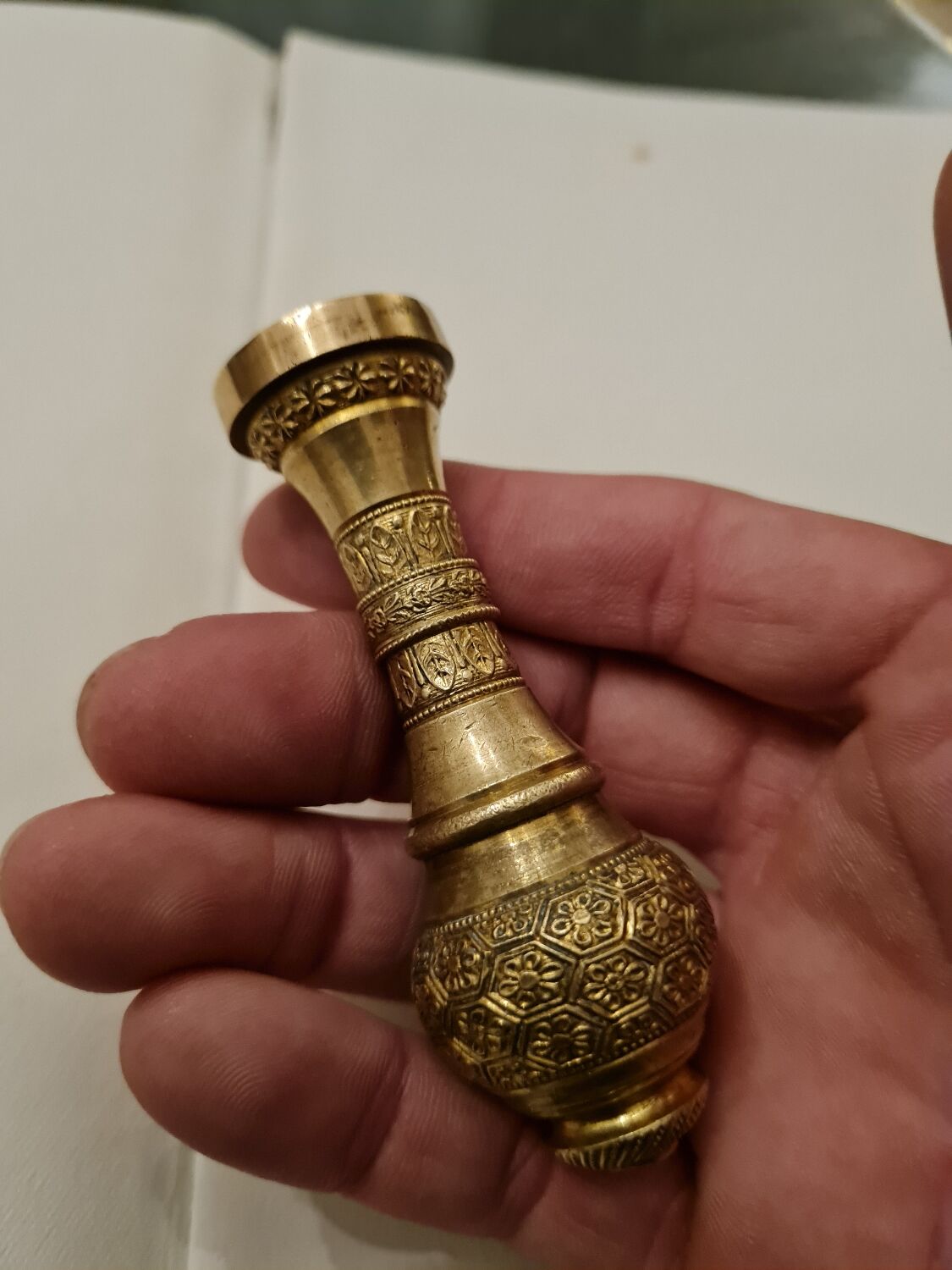 Bronze seal honeycomb decoration 19th century