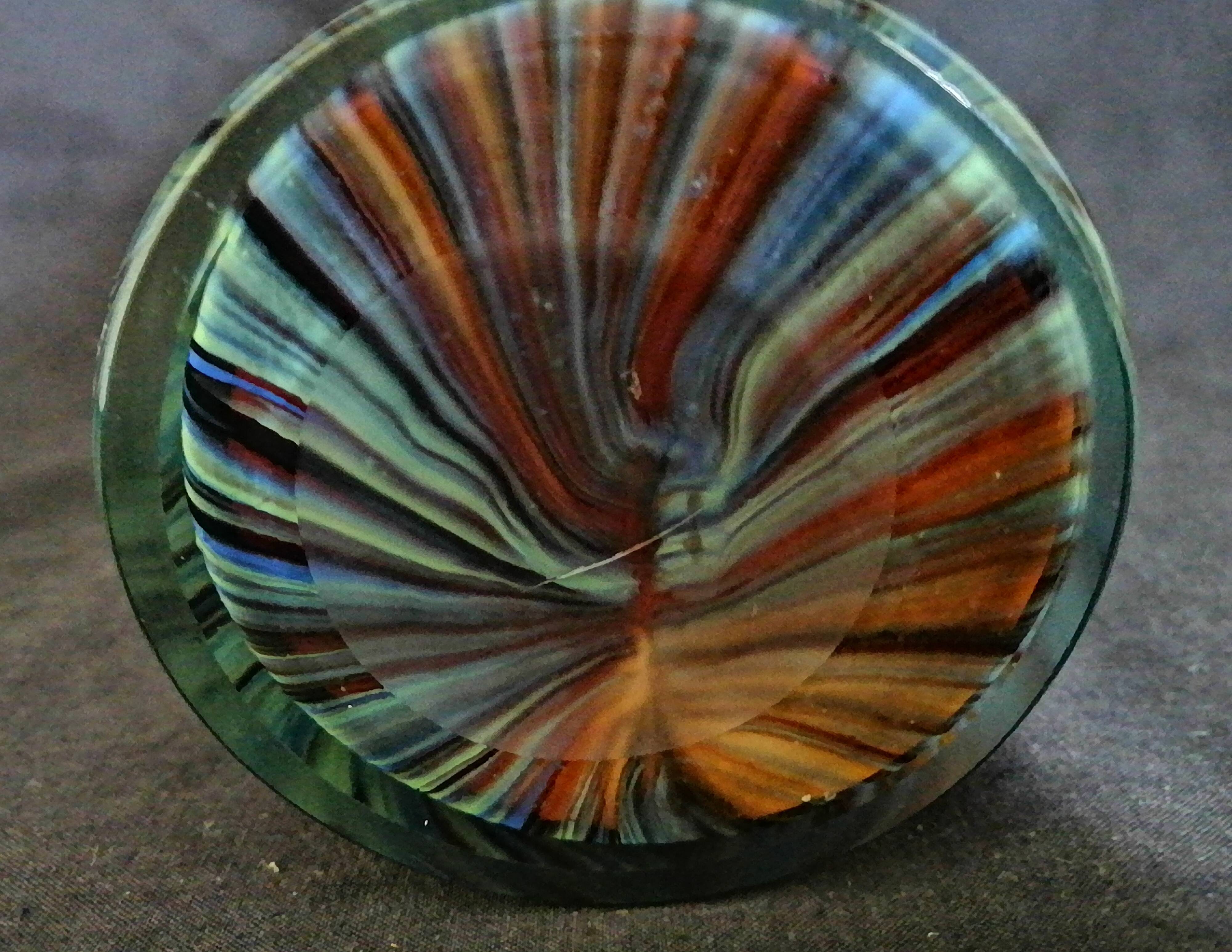 Grand vase balustre en verre de Murano, h - 30 cm.