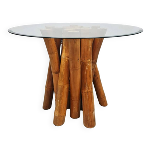 Table à manger vintage - bambou