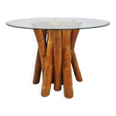Vintage fifties bamboo dining table 1950