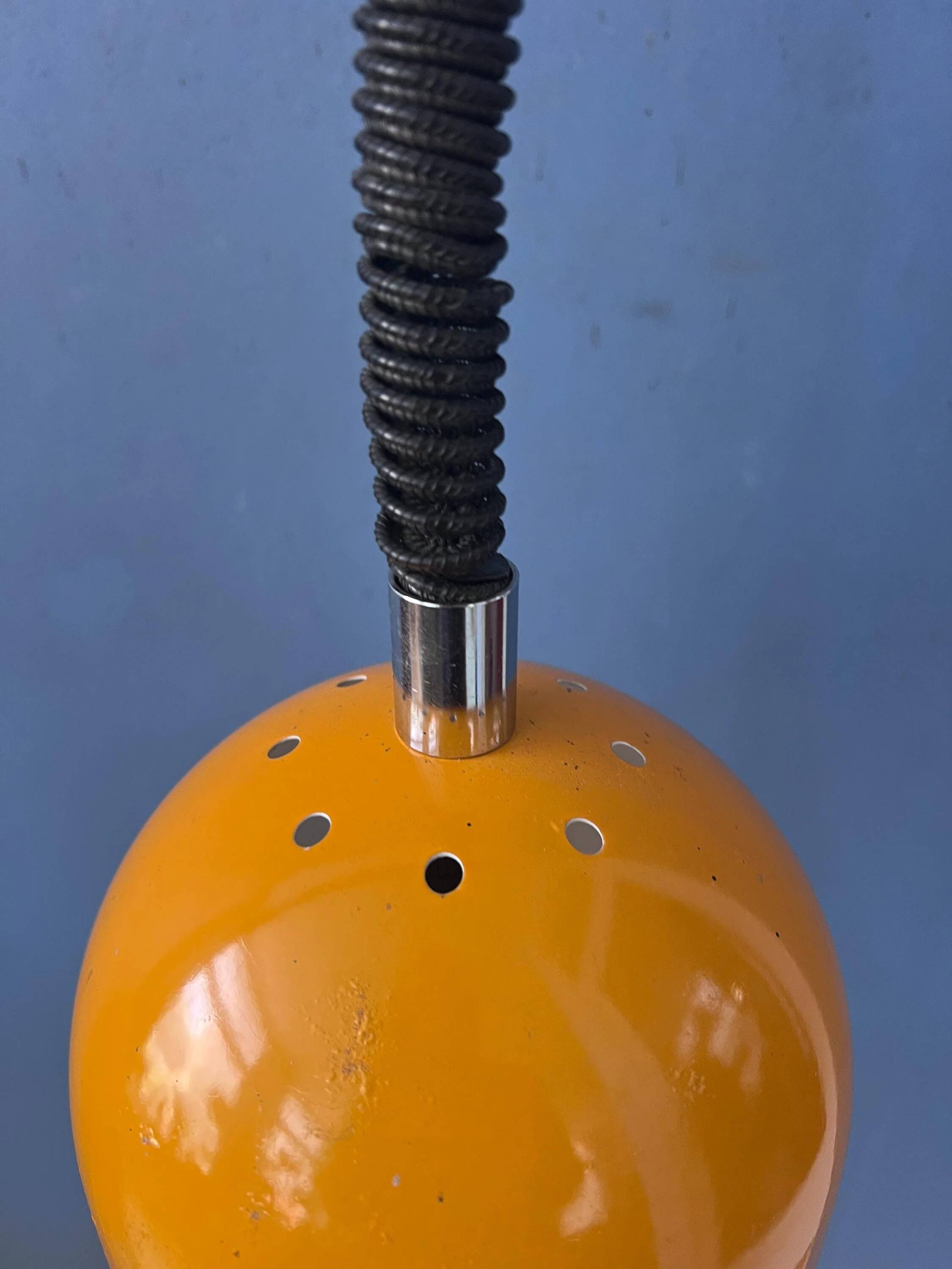 Vintage yellow Space Age suspension, Mid-Century Modern pendant lamp.