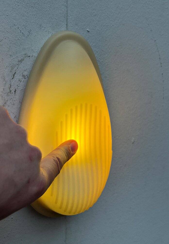 Postmodern Italian silicone wall lamp model Drop 1 by Marc Sadler for Arteluce, 1990s.