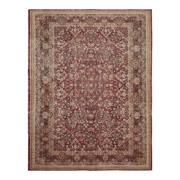 Handmade oriental 1980s 357 cm x 458 cm red wool carpet