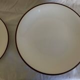 set of 12 flat plates in Siena enameled earthenware by KMK Scandinavian 1965