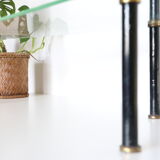 Glass coffee table, display, Dakora Nantes, 1950