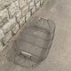 Large vintage metal mesh harvest basket